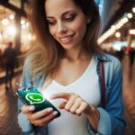 aluna em contato com WhatsApp
